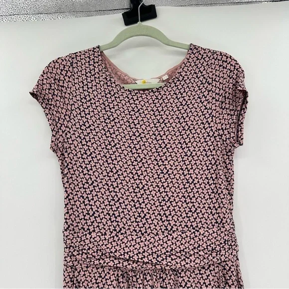 Boden Amelie Jersey Dress Short Sleeve Pockets Women's daisy Floral Size 6 - Picture 3 of 6